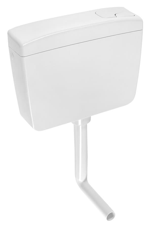 Zbiornik toaletowy z plastikowym przyciskiem DUAL, 4-8 L, biały