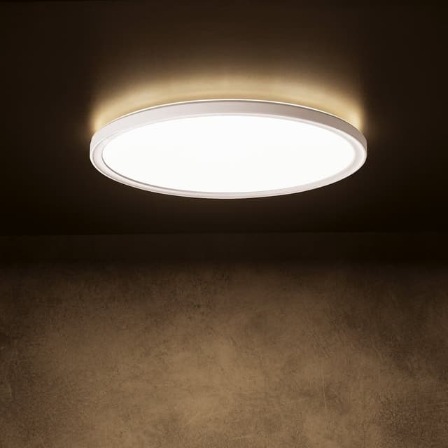AZPO lampa sufitowa LED, średnica 420mm, 22W, 3000/4000/6000K, IP54, biały