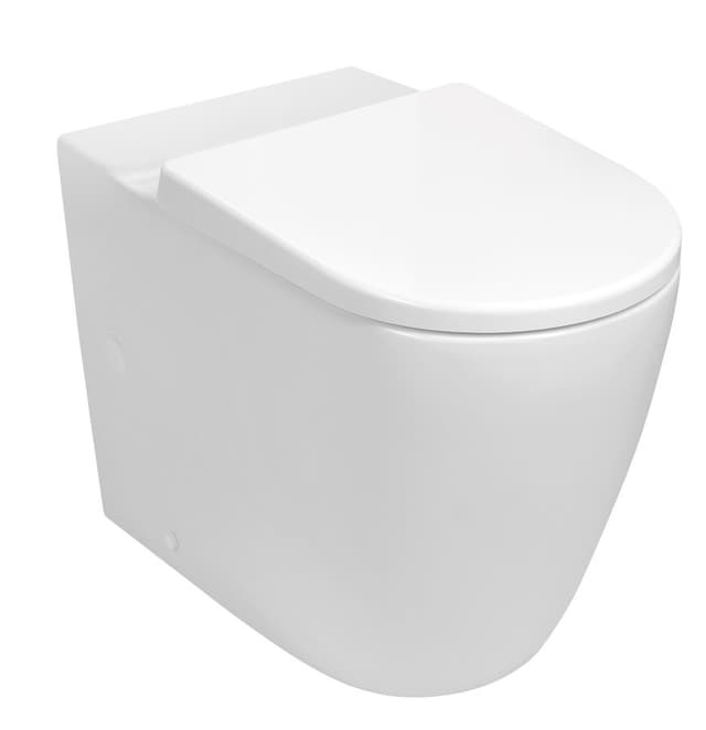 TURKU WC kombi miska, Vortex Rimless, podwyższona siedzisko 64x38cm, odpływ dolny/tylny, biały