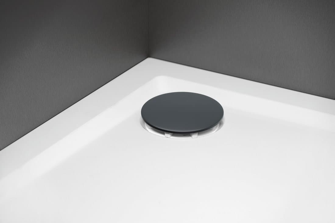 Syfon do brodzików, średnica 90mm, DN40, niski, maskownica gun metal