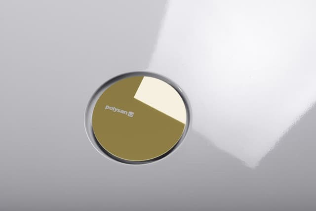 MIRAI syfon do brodzików, średnica 90mm, DN40, maskownica złoto