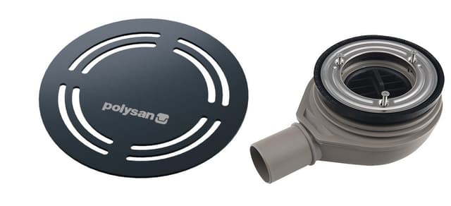 FLEXIA syfon do brodzików, 90mm, DN40, oklagla maskownica gun metal