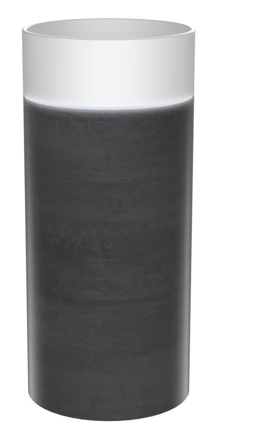 OASIS umywalka ceramiczna wolnostojąca ø 40x89cm, biała/beton infinity