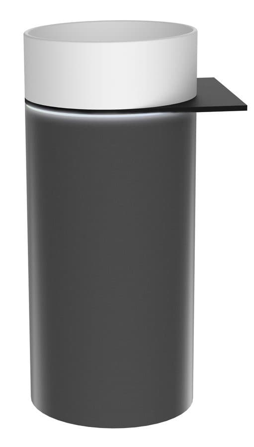 OASIS Umywalka ceramiczna wolnostojąca 40x89x48cm, półka ścienna, carina