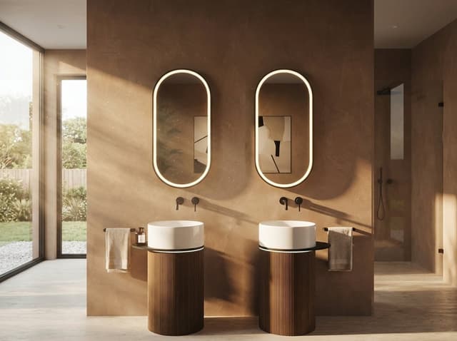 OASIS Umywalka ceramiczna wolnostojąca 40x89x48cm, półka ścienna, biała/beton pearl grey