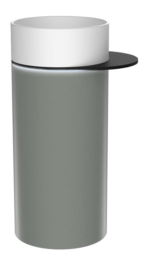 OASIS Umywalka ceramiczna wolnostojąca 40x89x52cm, półka do pomieszczenia, verde