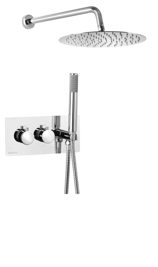 RHAPSODY sestaw prysznicowy podtynkowy z baterią termoststyczną, 2/3 wyjścia, chrom