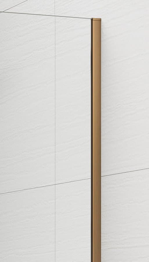 ESCA COPPER MATT jednoczęściowa kabina przysznicowa Walk-In, montaż przy ścianie, szkło mleczne, 1500 mm