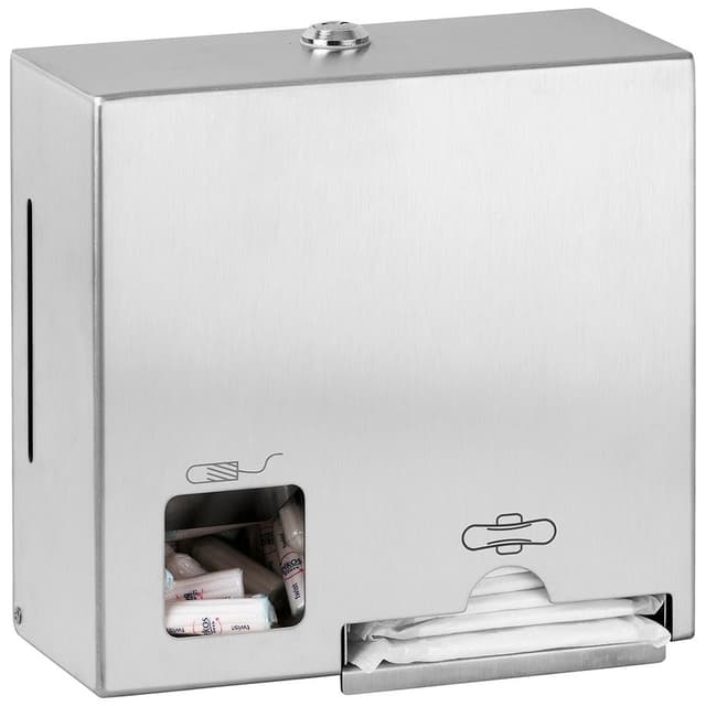 Dozownik tamponów i wkładek higienicznych, stal nierdzewna mat