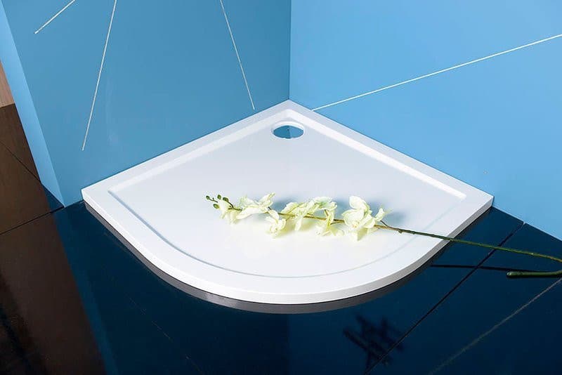 SERA brodzik prysznicowy kompozytowy 100x100cm, półokrągły, R550, biały