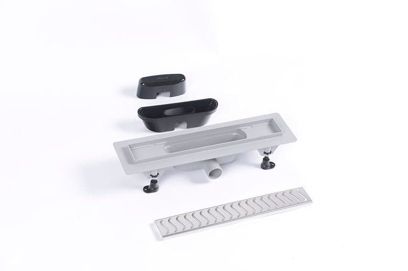 SCENE odpływ liniowy z rusztem ze stali nierdzewnej, L-455mm, DN40