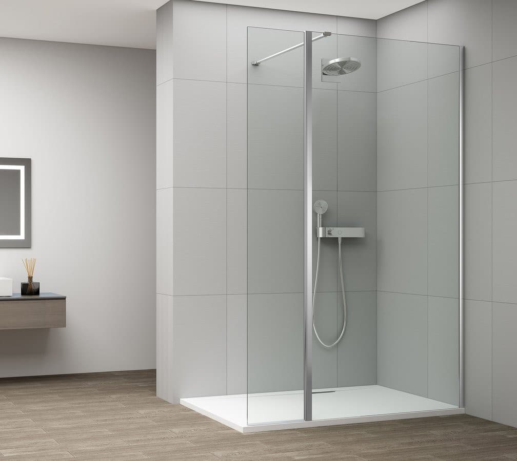 ESCA CHROME kabina przysznicowa, stałe szkło 700 mm, szkło czyste, panel obrotowego 300 mm