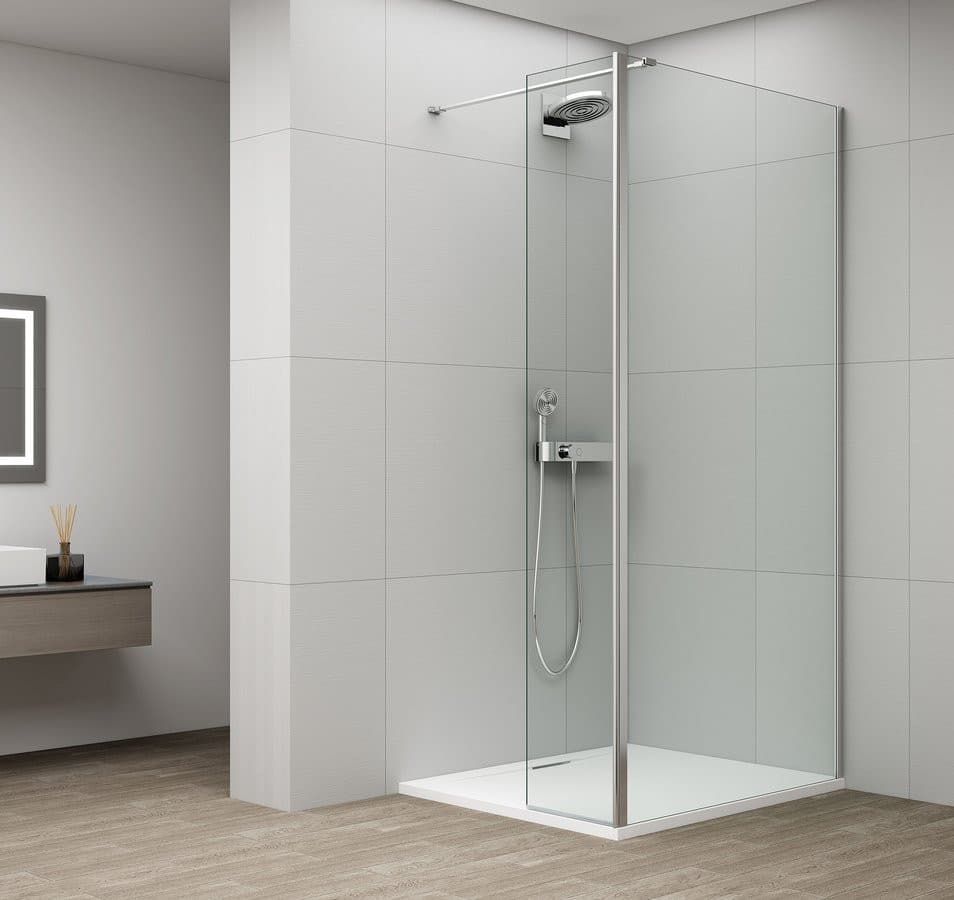 ESCA CHROME kabina przysznicowa, stałe szkło 700 mm, szkło czyste, panel obrotowego 400 mm