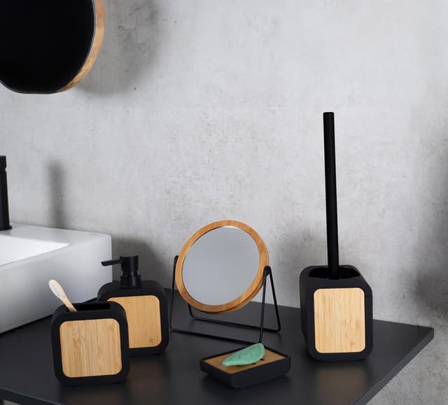 MAREN mydelniczka, czarny/bambus