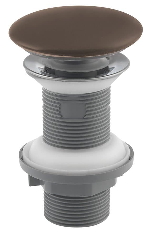 Odpływ umywalkowy 5/4", klik-klak, korek ceramiczny, 20-70mm, taupe