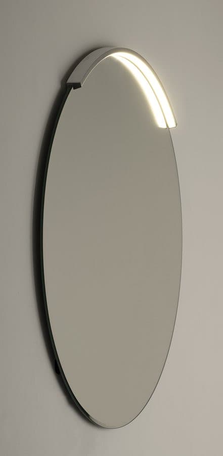 MOON LED oświetlenie 6,5W, 230V, 431x12x22mm, R300mm, chrom