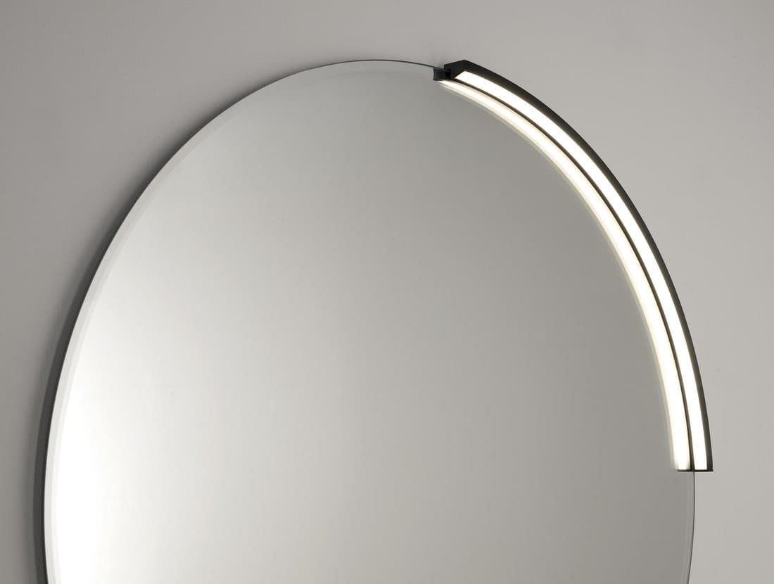 MOON LED oświetlenie 6,5W, 230V, 431x12x22mm, R300mm, czarny mat