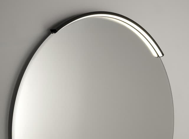 MOON LED oświetlenie 6,5W, 230V, 431x12x22mm, R300mm, czarny mat