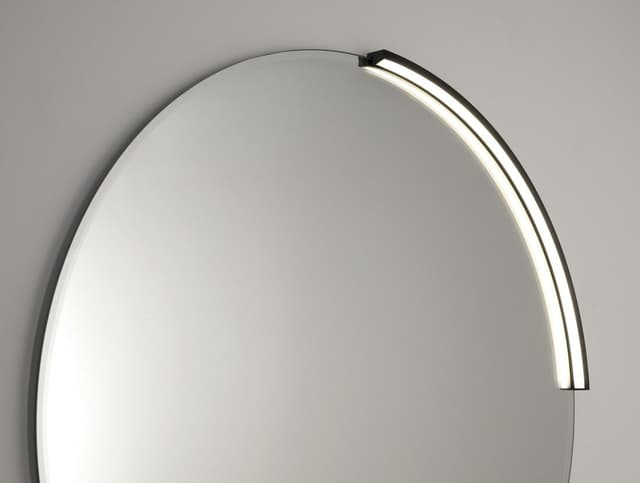 MOON LED oświetlenie 8,8W, 230V, 573x12x22mm, R400mm, czarny mat