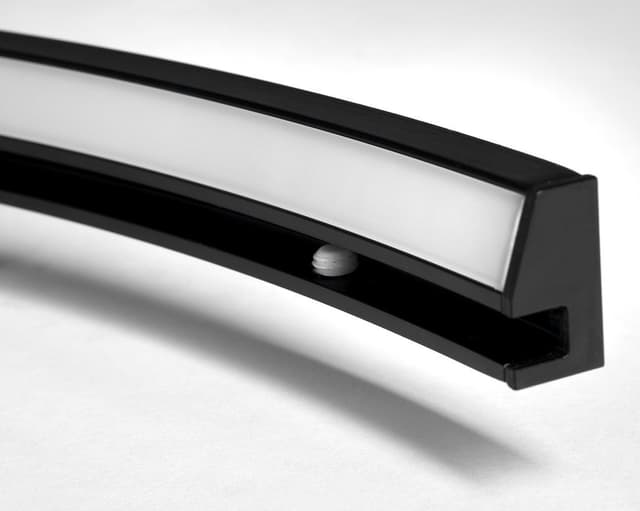 MOON LED oświetlenie 8,8W, 230V, 573x12x22mm, R400mm, czarny mat