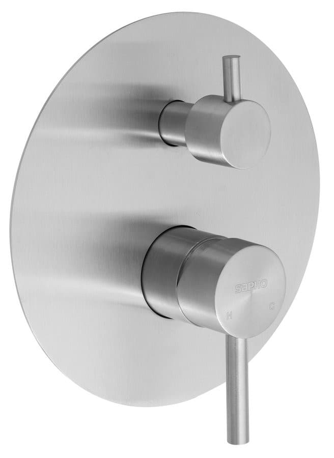 MINIMAL bateria prysznicowa podtynkowa, 2 wyjścia, stal nierdzewna mat