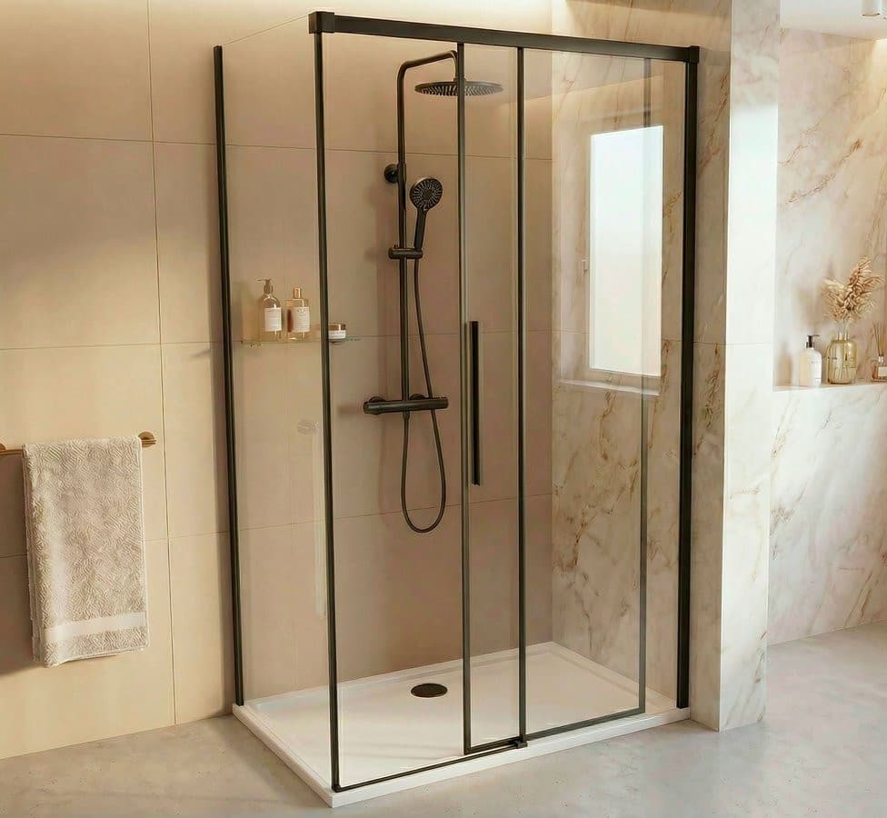 LUXOR BLACK kabina prysznicowa prostokątna 1200x900mm wariant L/P