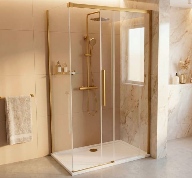 LUXOR GOLD MATT kabina prysznicowa prostokątna 1200x1000mm wariant L/P