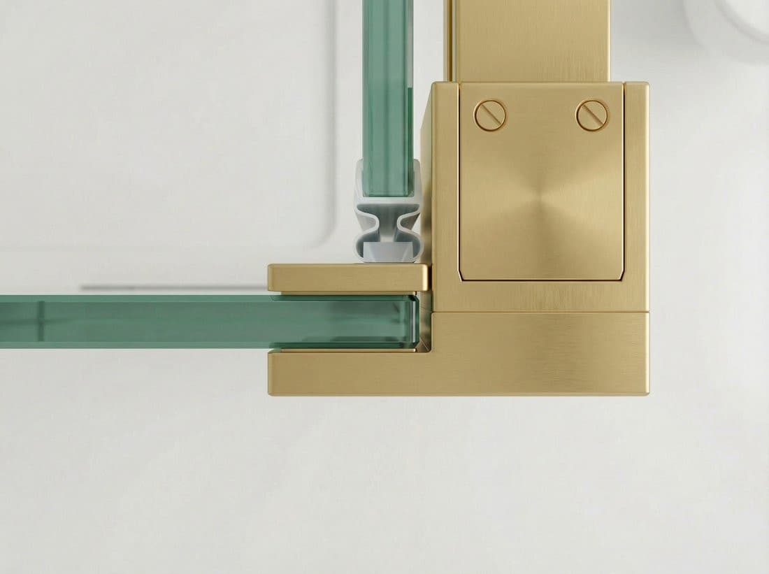 LUXOR GOLD MATT kabina prysznicowa prostokątna 1500x1000mm wariant L/P