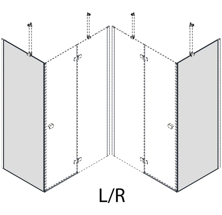GLOBE szkło ścianki bocznej, 900mm, szkło mat