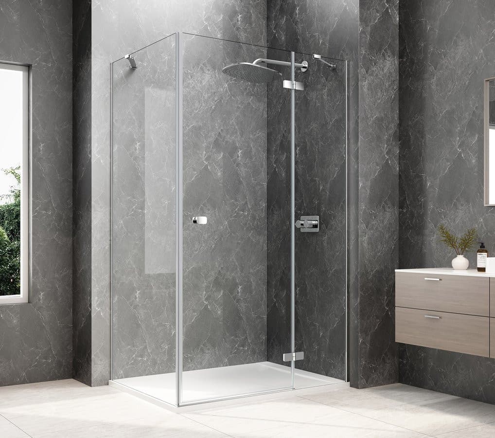 GLOBE CHROME prostokątna kabina prysznicowa 1200x800mm, szkło czyste, prawe