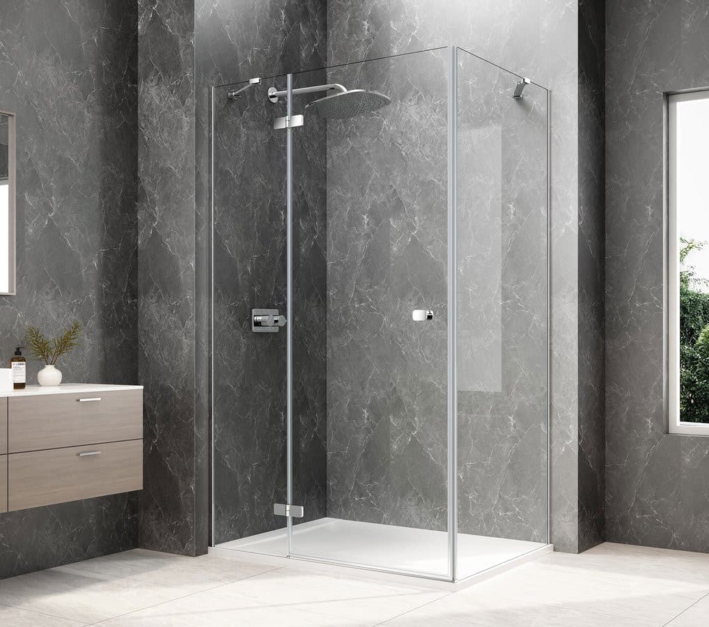 GLOBE CHROME prostokątna kabina prysznicowa 800x1000mm, szkło czyste, lewe