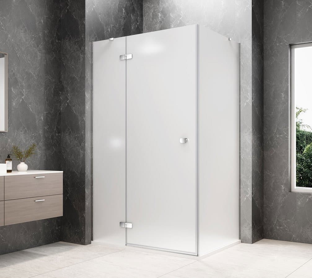 GLOBE CHROME prostokątna kabina prysznicowa 1200x800mm, szkło matowe, lewe