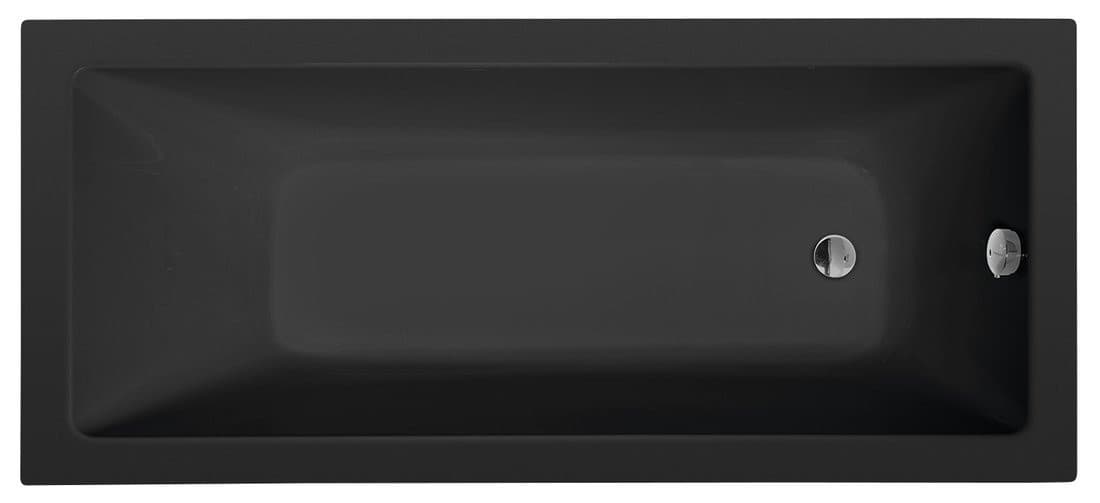 NOEMI wanna prostokątna 160x70x39cm, czarny mat
