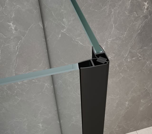 GLOBE BLACK kwadratowa kabina prysznicowa 800x800mm, szkło czyste, lewe