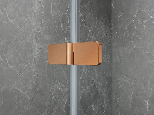 GLOBE COPPER MATT kwadratowa kabina prysznicowa 900x900mm, szkło czyste, prawe