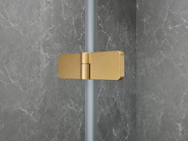 GLOBE GOLD MATT kwadratowa kabina prysznicowa 1000x1000mm, szkło matowe, prawe