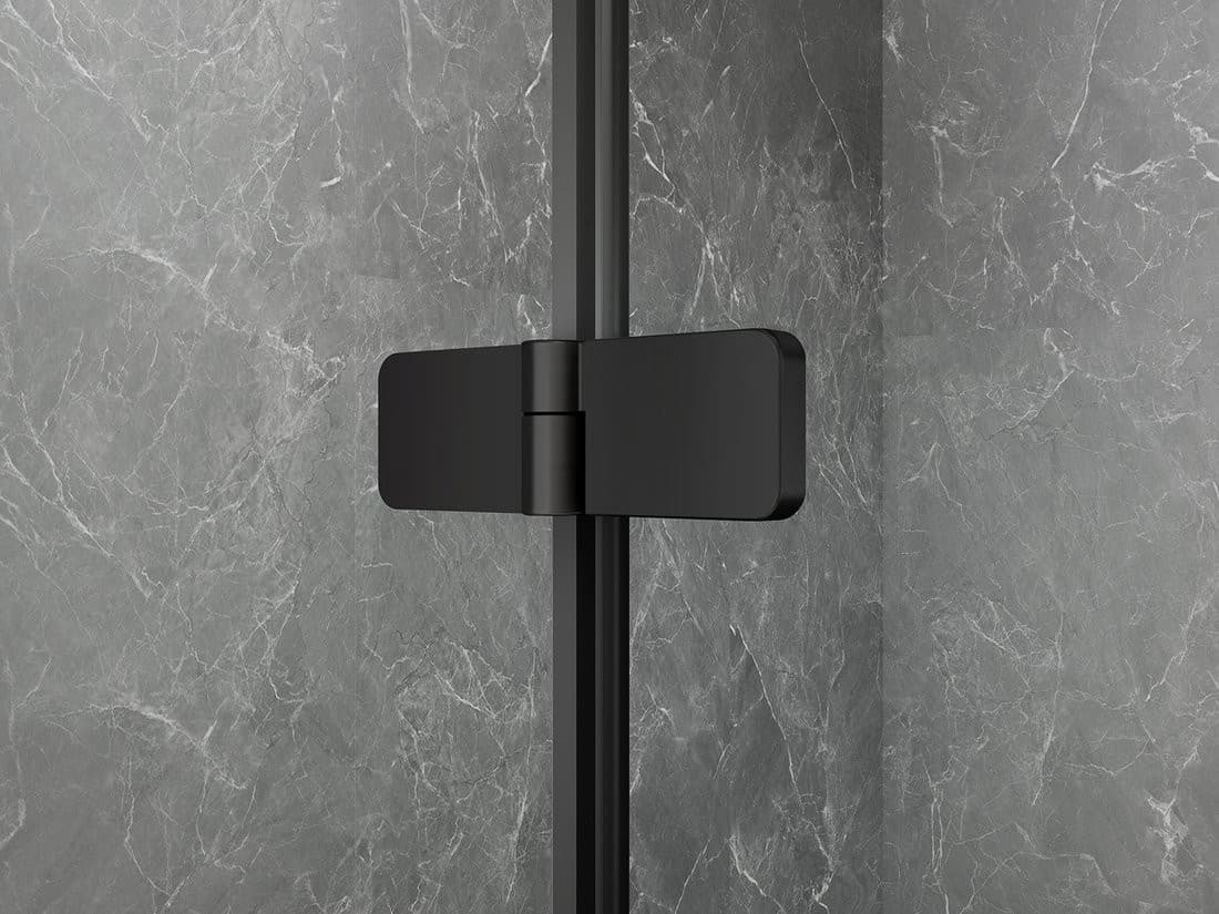 GLOBE BLACK drzwi prysznicowe do wnęki 1200mm, szkło matowe, prawe