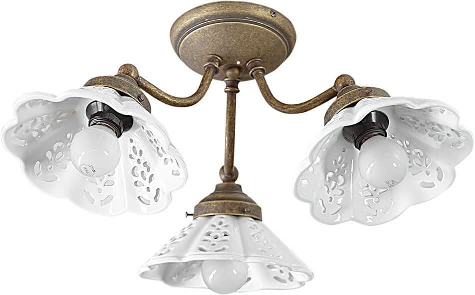 NAPOLI oświetlenie sufitowe, E14 3x40W, 230V, IP21, klosz ceramiczny, brąz