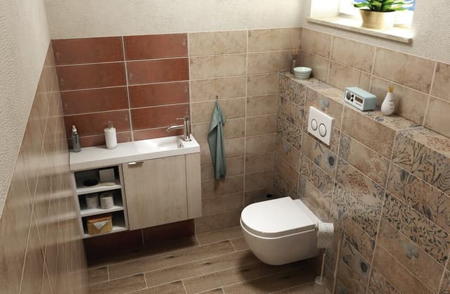 LATUS VI szafka umywalkowa 50x50x22 cm, prawa, sosna rustykalna