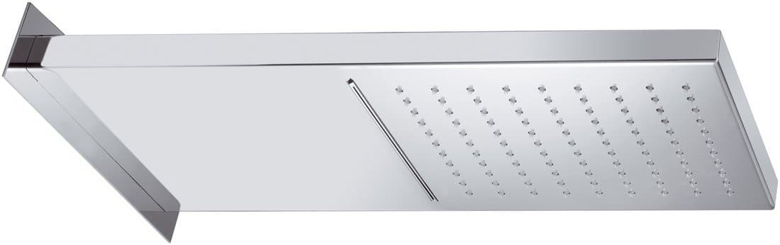 Deszczownia ścienna z kaskadą, 500x200mm, stal nierdzewna polerowana