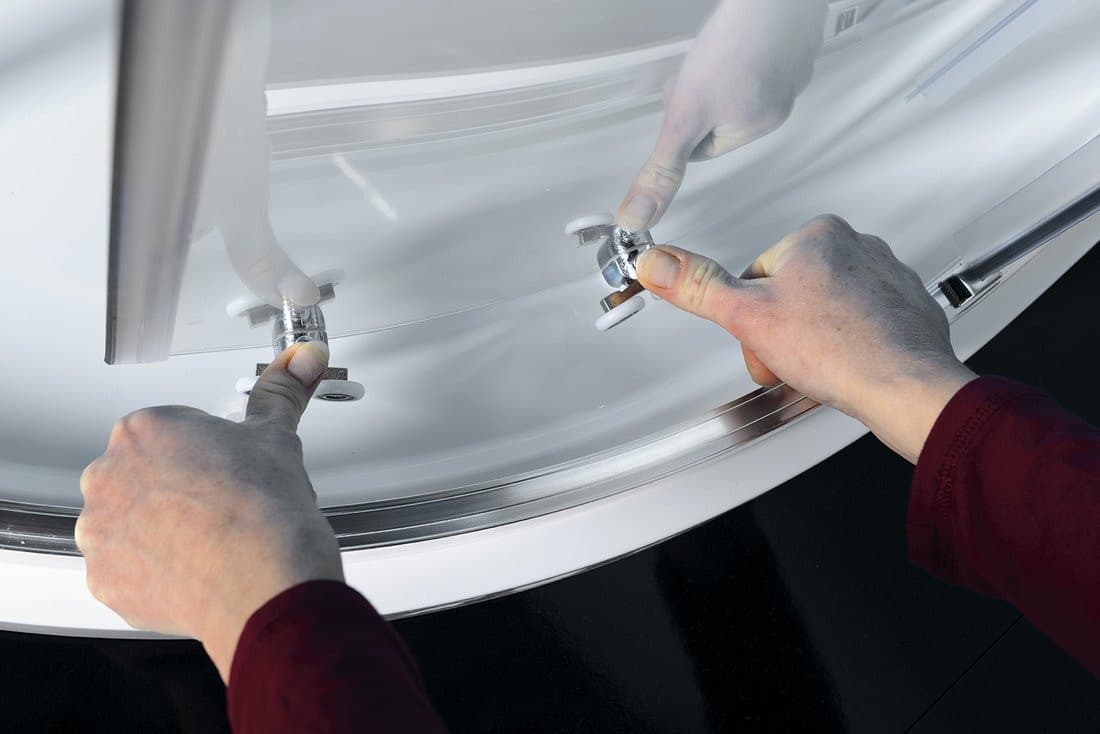 EASY kabina prysznicowa półokrągła 1200x900mm, L/R, szkło czyste