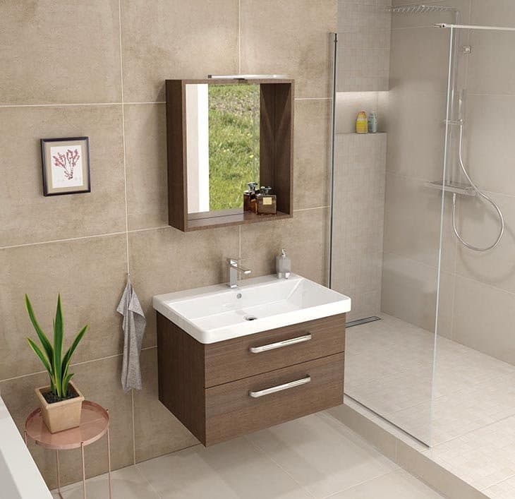 THEIA Szafka umywalkowa 101,4x43,5x44,2cm, 2 szuflady, sosna rustykalna