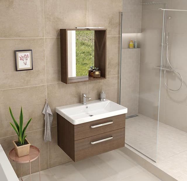 THEIA Szafka umywalkowa 101,4x43,5x44,2cm, 2 szuflady, sosna rustykalna