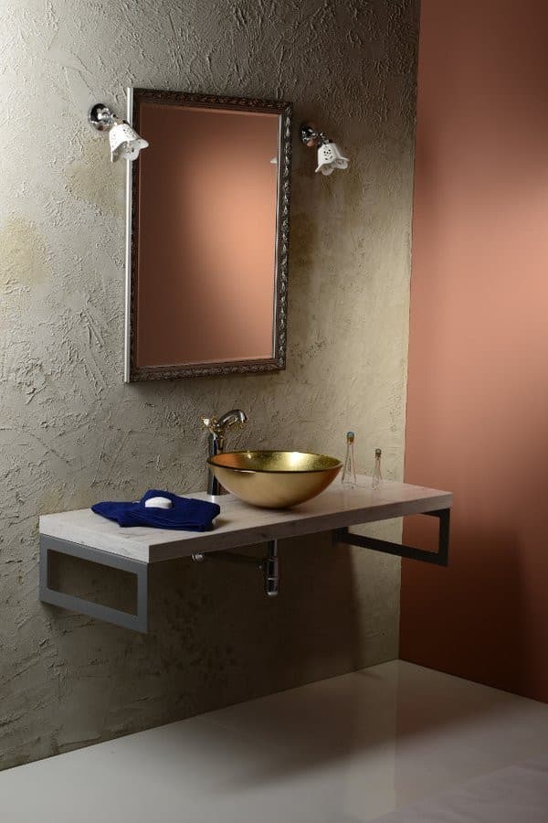 ANTEA bateria umywalkowa wysoka z odpływem, wysokość 245mm, chrom/złoto