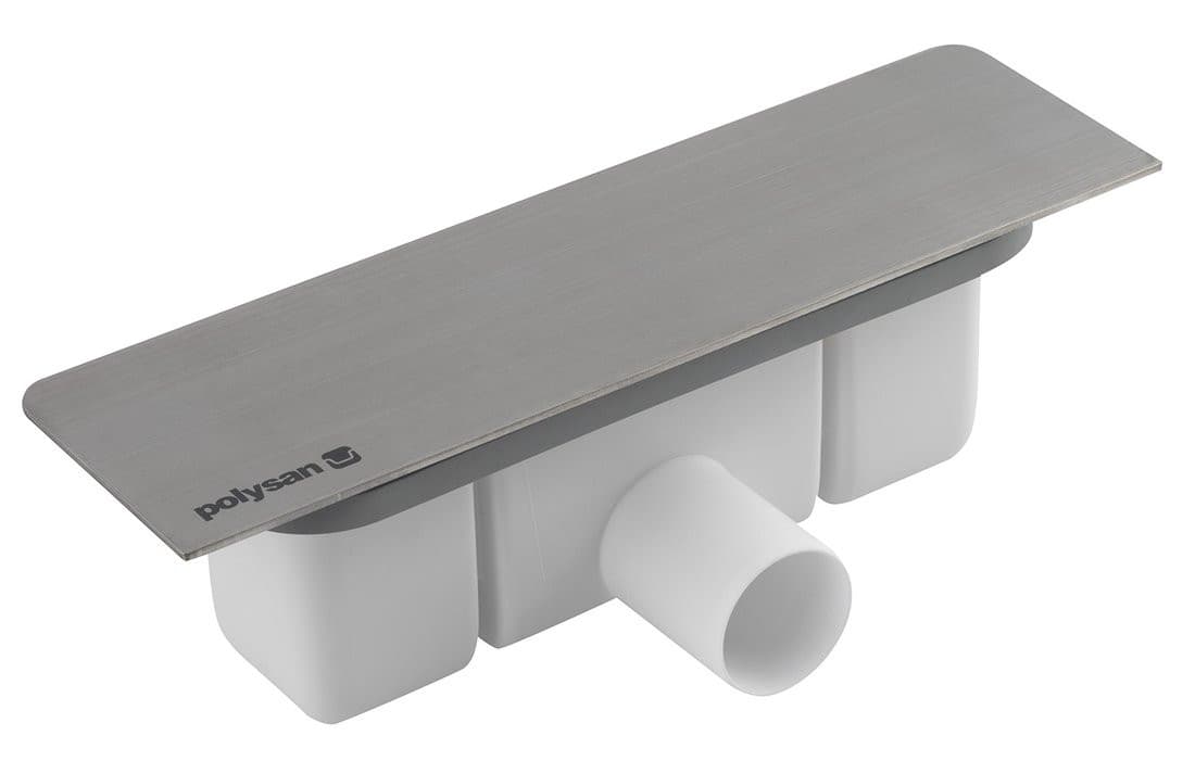 KAZUKO syfon do brodzika z maskownicą, DN40, stal nierdzewna szczotkowana