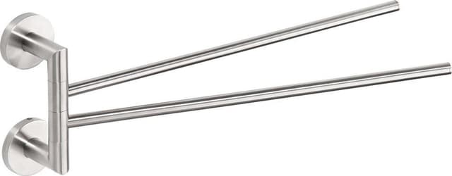 X-STEEL obrotowy wieszak na ręczniki podwójny 370mm, stal nierdzewna mat