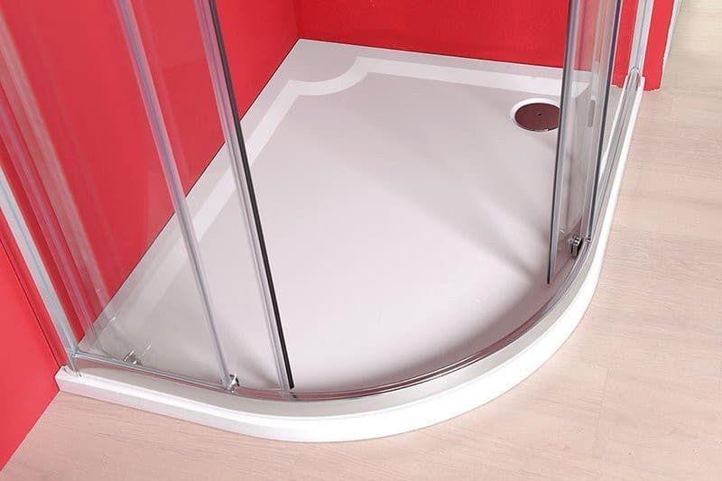 RIVA brodzik prysznicowy kompozytowy, półokrągły 100x80cm, prawy