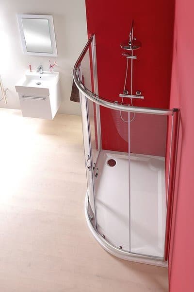 RIVA brodzik prysznicowy kompozytowy, półokrągły 100x80cm, lewy