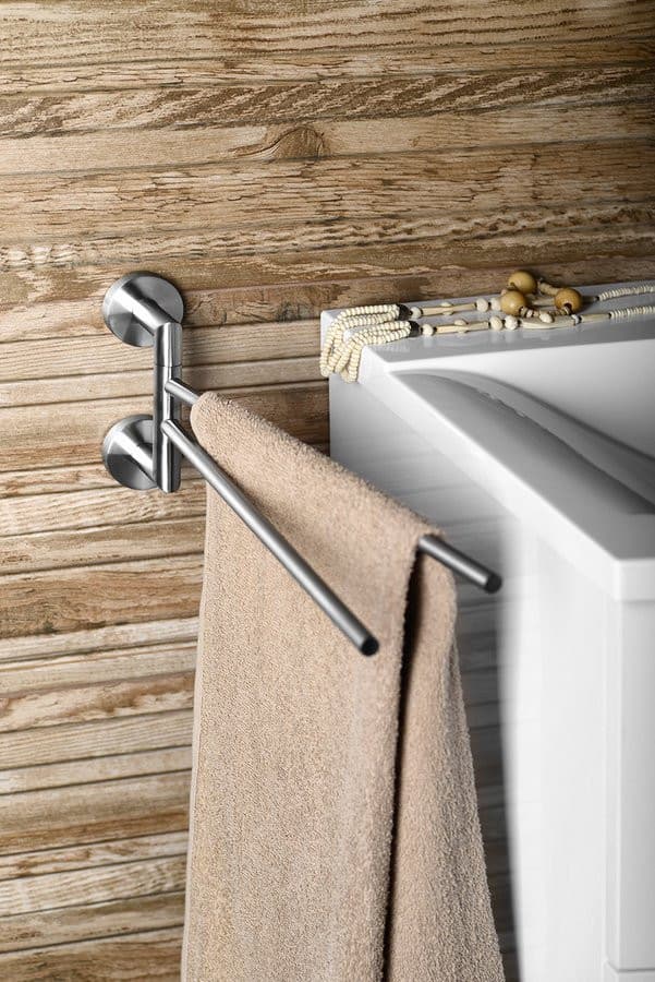 X-STEEL obrotowy wieszak na ręczniki podwójny 370mm, stal nierdzewna mat