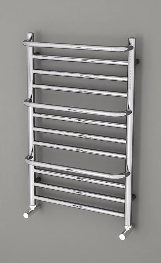 MANISA grzejnik łazienkowy 500x800mm, z trzema wieszakami na ręczniki, chrom
